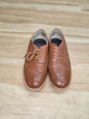Wilson Men's Tan Leather Wingtip Derby Shoes